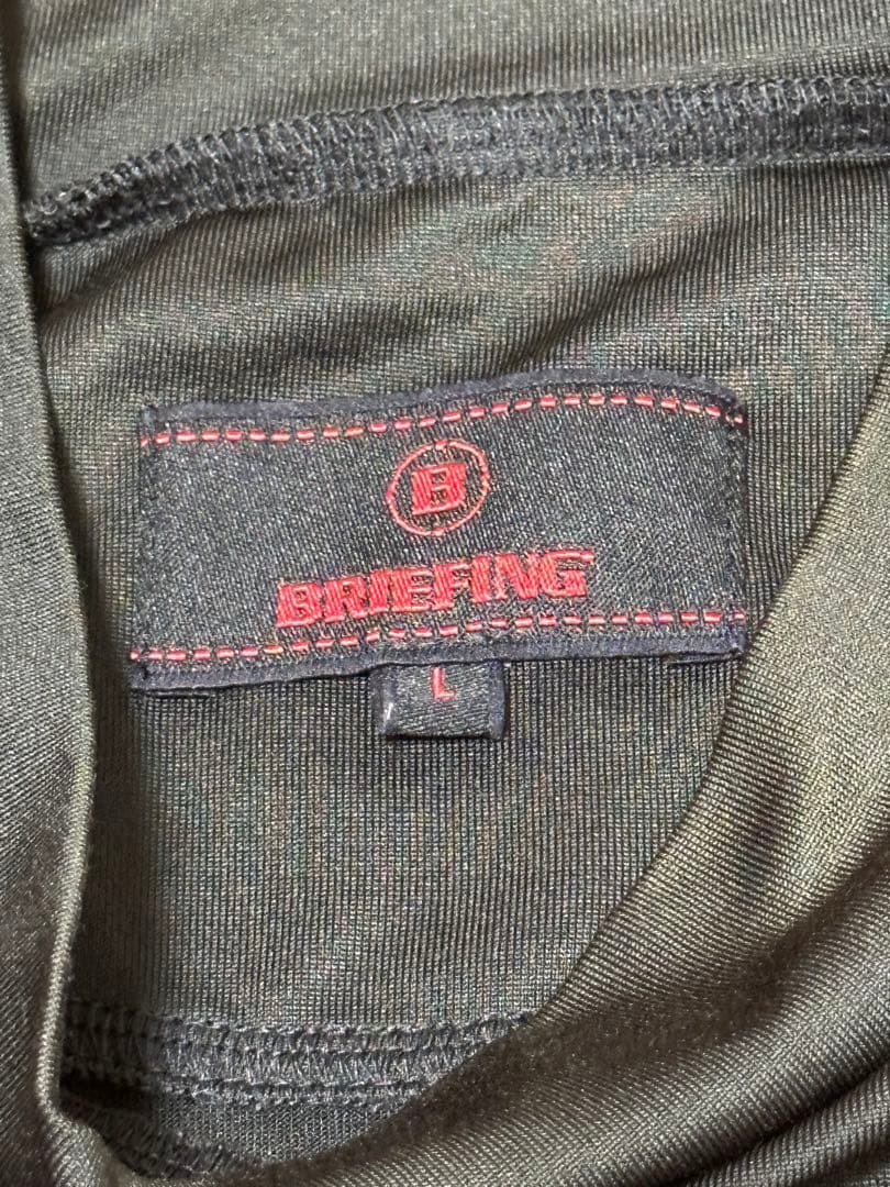 値下げ！ブリーフィングBRIEFING☆ツアー定番ハイネックTシャツ☆黒☆L☆