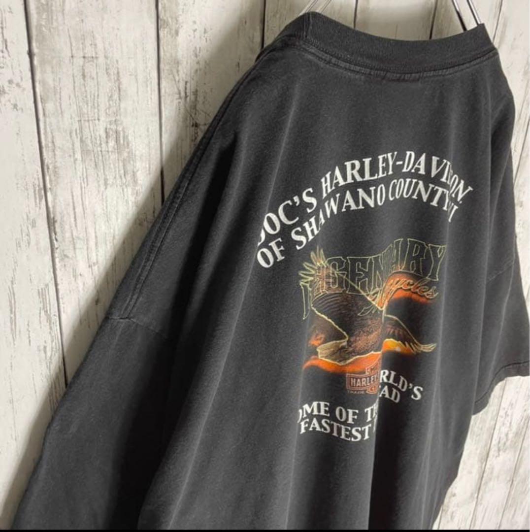 激レア【ハーレーダビッドソン】tシャツ セクシーガール イーグル 3XL 古着