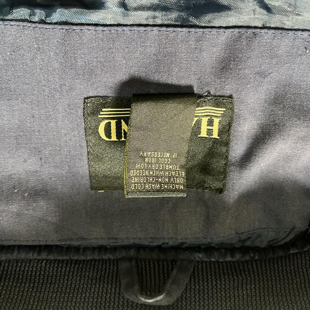 90s HABAND ダービージャケット M ネイビー カップショルダー 古着