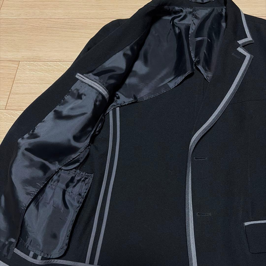 【美品】 BEAMS ビームス テーラードジャケット パイピング ブラック L