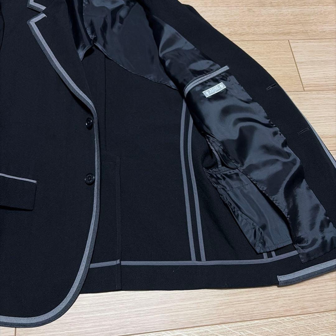 【美品】 BEAMS ビームス テーラードジャケット パイピング ブラック L
