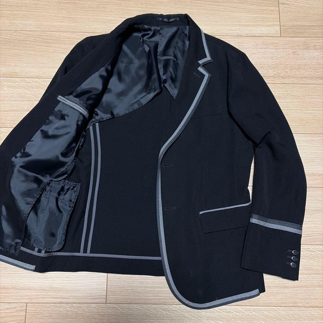 【美品】 BEAMS ビームス テーラードジャケット パイピング ブラック L