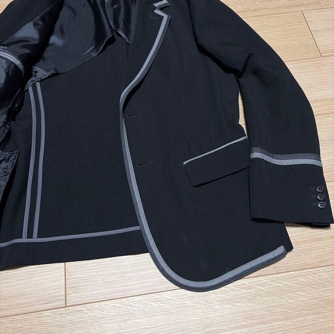 【美品】 BEAMS ビームス テーラードジャケット パイピング ブラック L
