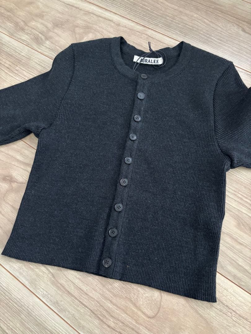 新品未使用　AURALEE【RIB KNIT SHORT CARDIGAN】