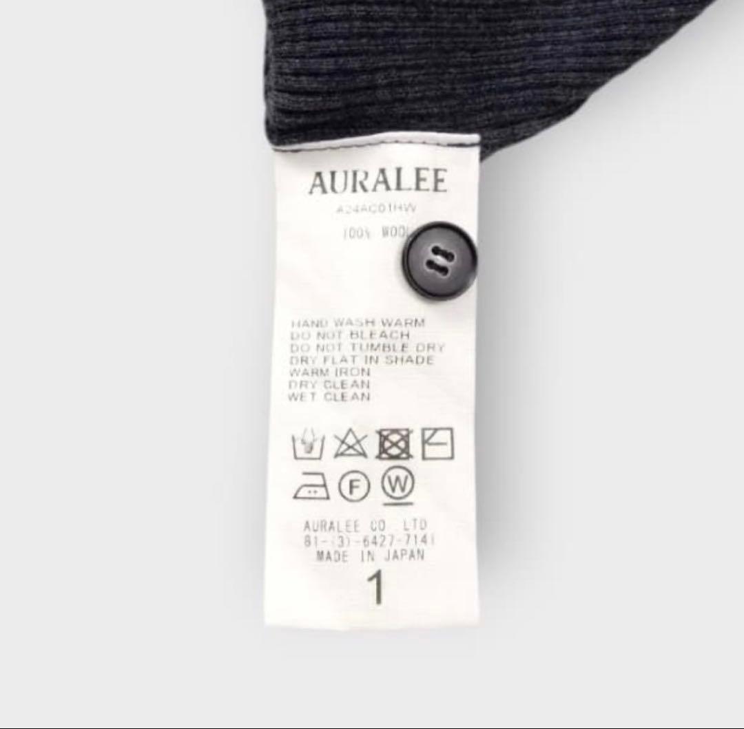 新品未使用　AURALEE【RIB KNIT SHORT CARDIGAN】