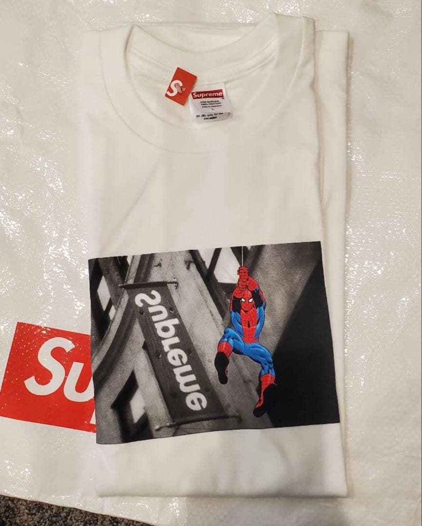 Supreme Spider-Man Tee White 白　L　スパイダーマン