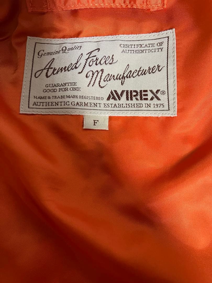 AVIREX MA-1 フライトジャケット ネイビー刺繍