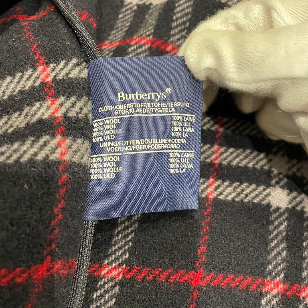 BURBERRYS ダッフルコート ネイビー ノバチェック ウール 英国製