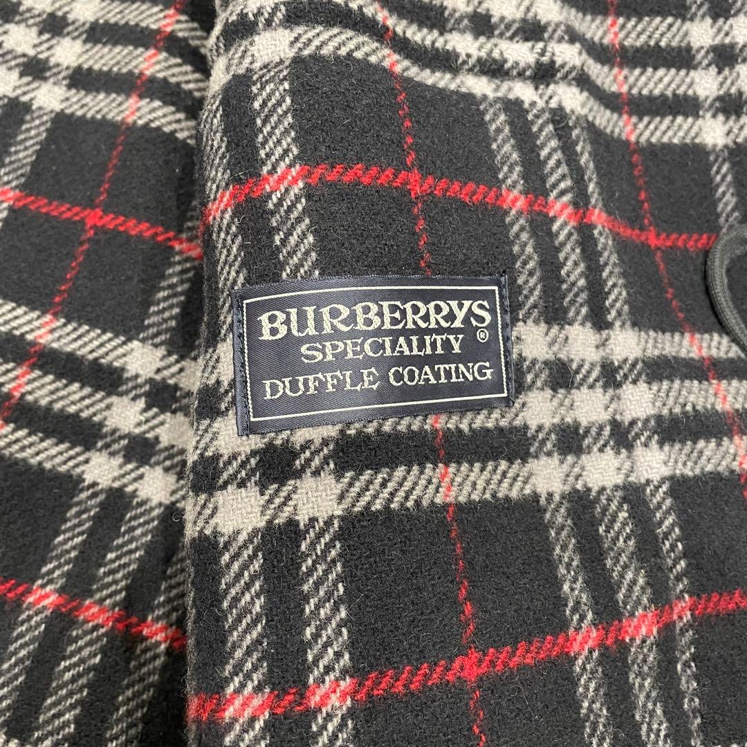 BURBERRYS ダッフルコート ネイビー ノバチェック ウール 英国製