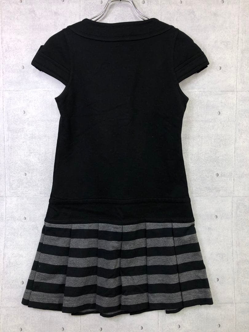 BURBERRY BLUE LABEL 古着 ボーダープリーツ切替ワンピース