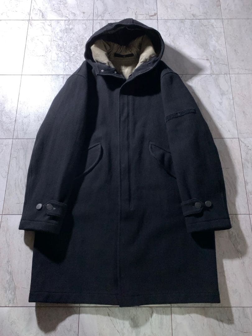 00s Stone  wool hooded coat アーカイブ