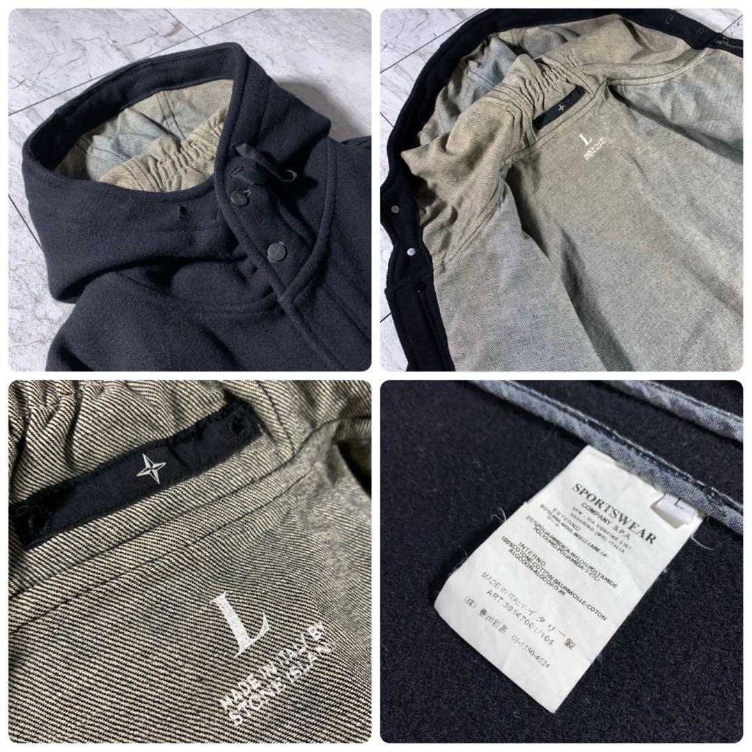 00s Stone  wool hooded coat アーカイブ