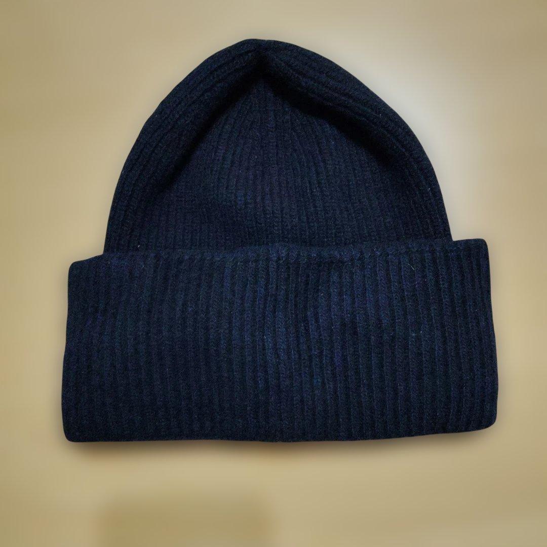 MONCLER モンクレール　ニット帽 ネイビー