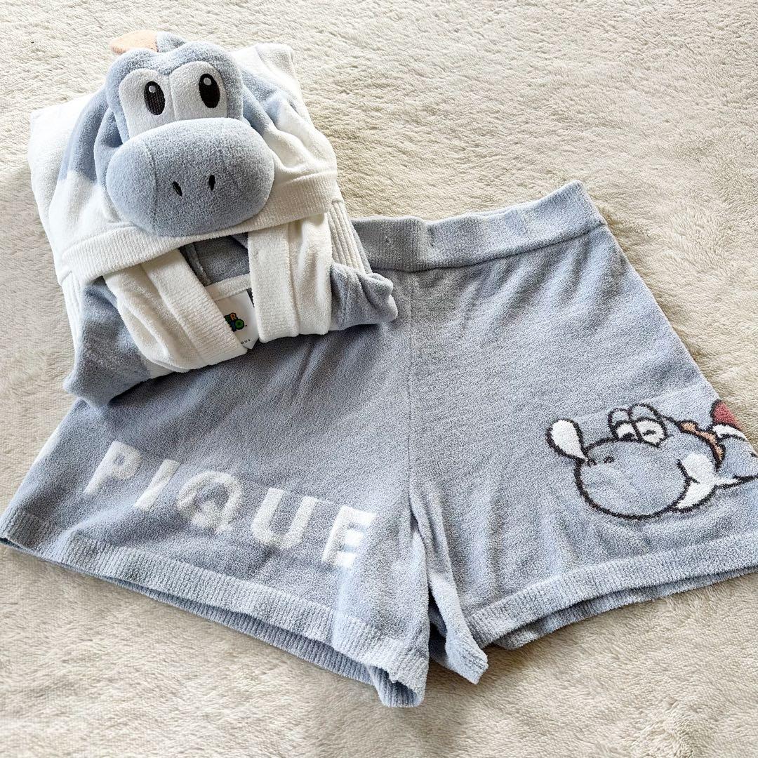 ジェラートピケ ヨッシー ルームウェア セットアップ ブルー 美品