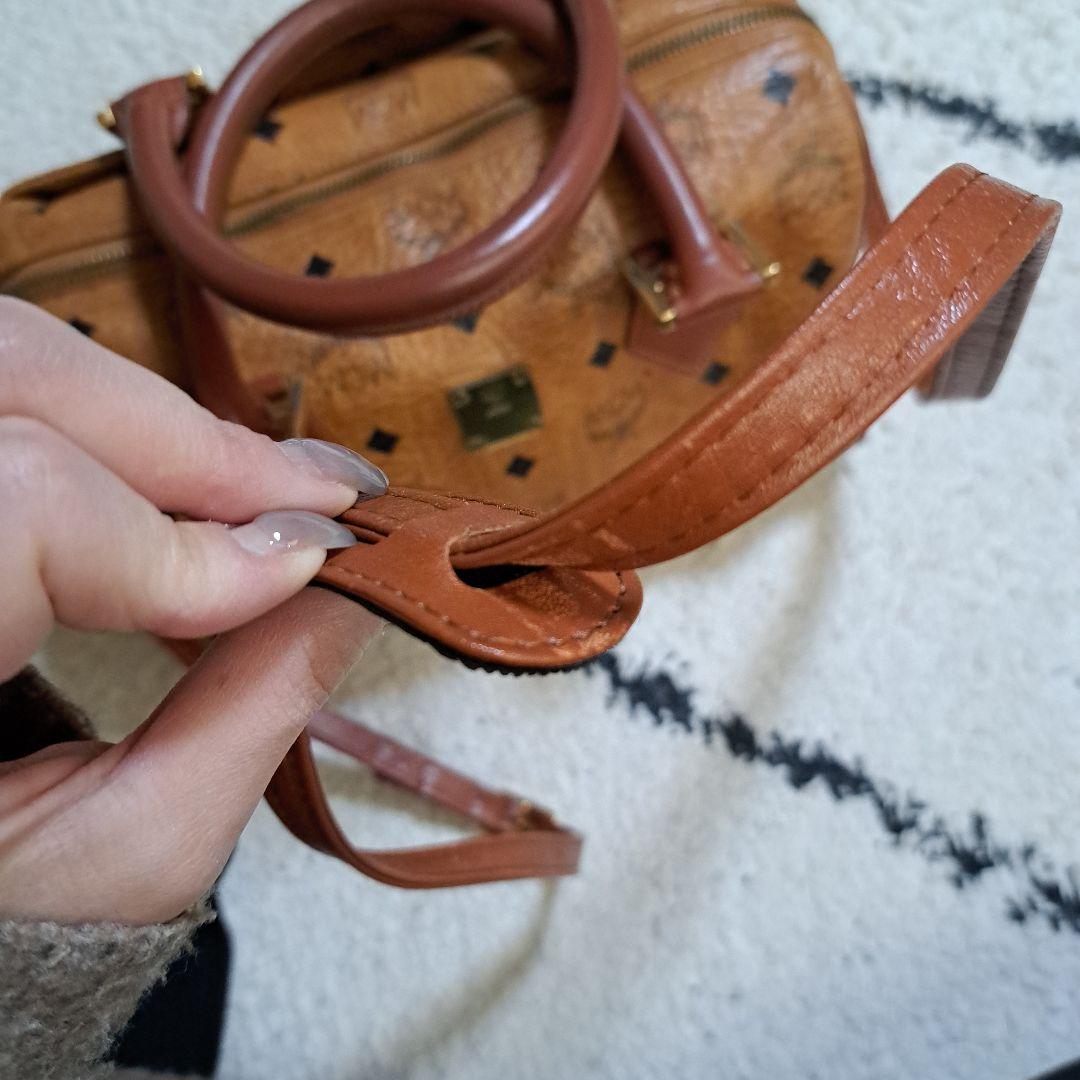 MCM ボストンバッグ 77540 ブラウンレザー
