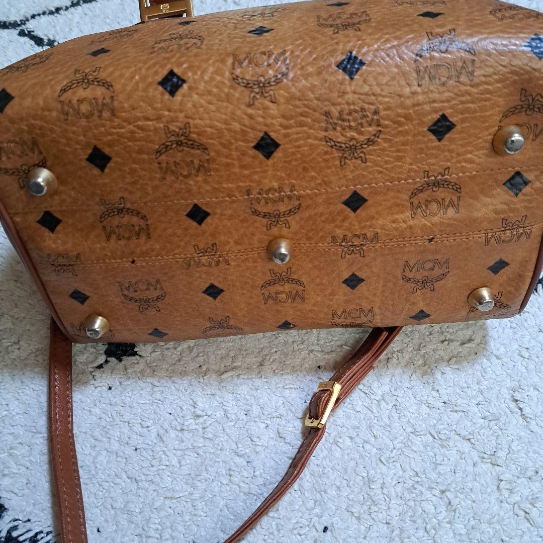 MCM ボストンバッグ 77540 ブラウンレザー