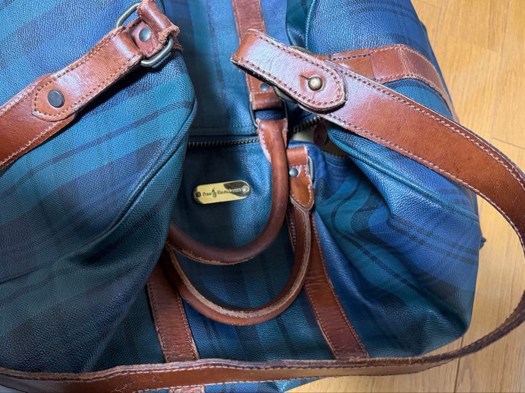 ラルフローレン ボストンバッグ ブラックウォッチ　古着
