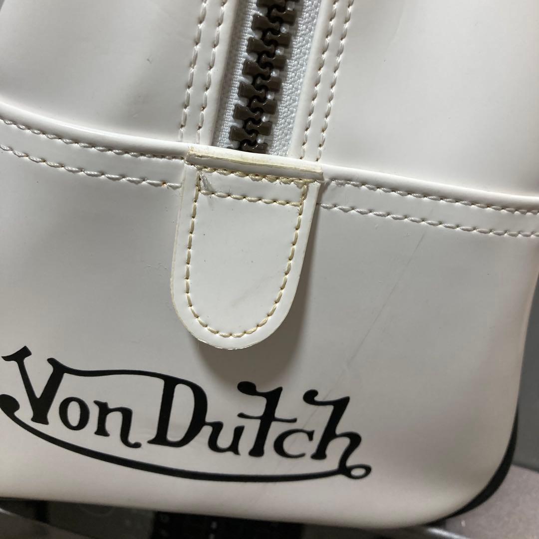 Von Dutchボンダッチ　エナメル　ボストンバック　ホワイト