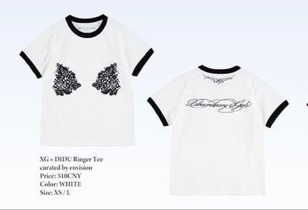 XG x DIDU Ringer Tee ホワイト L