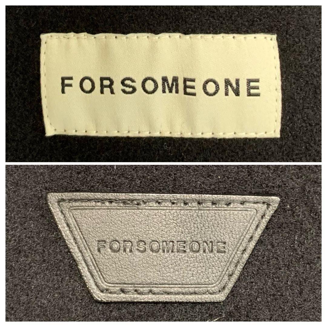 定価14万【美品】FORSOMEONE レザーパネル ウールダッフルコート 48