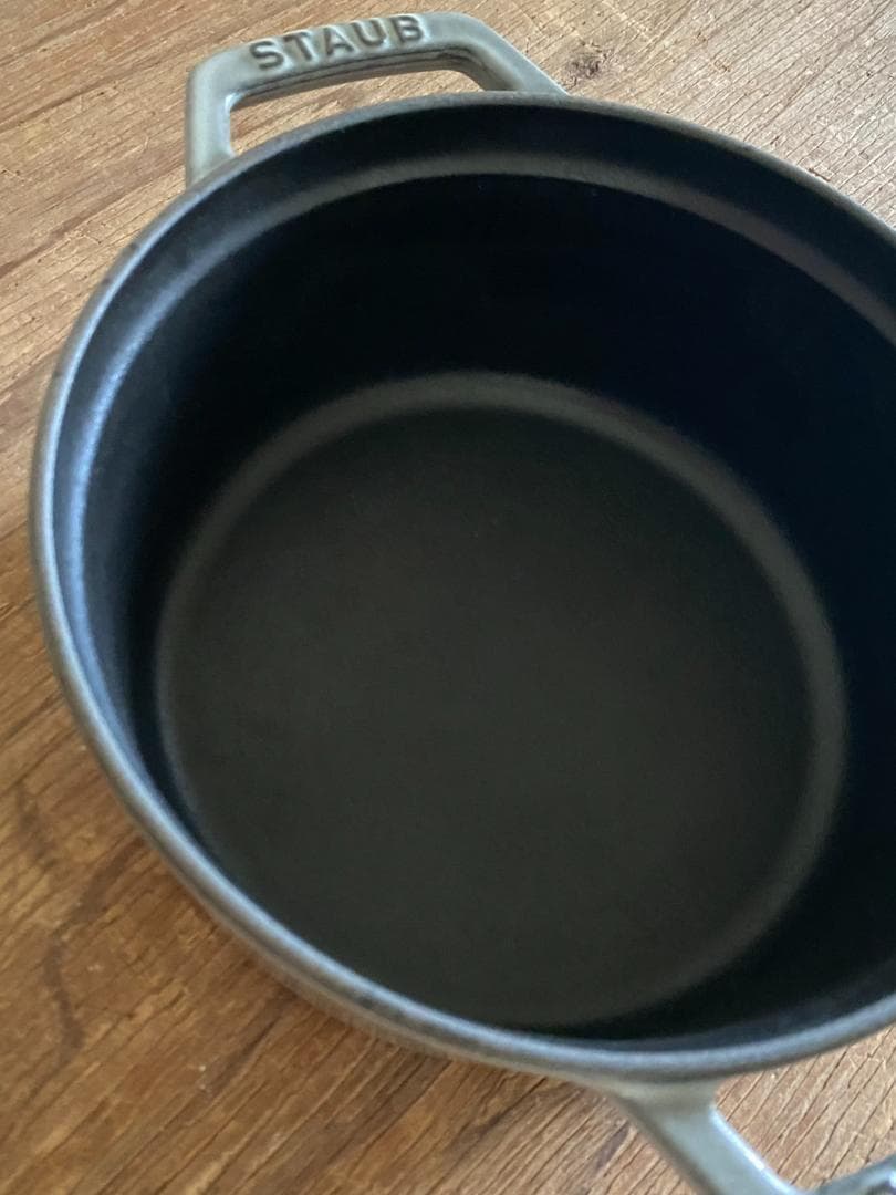 STAUB 18cm 両手鍋 アニマルノブ チキン グレー