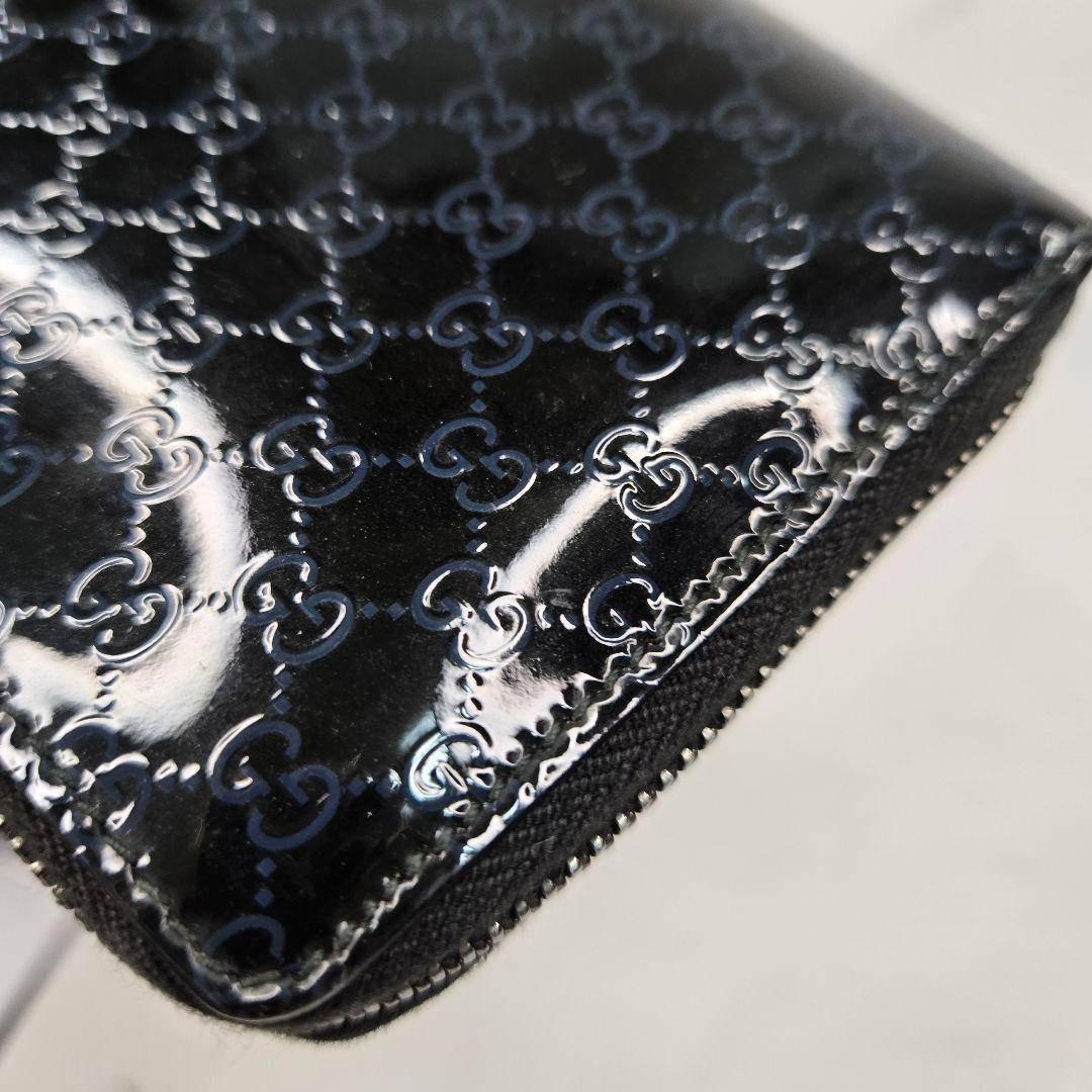 極美品箱つき GUCCI マイクロシマ ラウンドファスナー 長財布