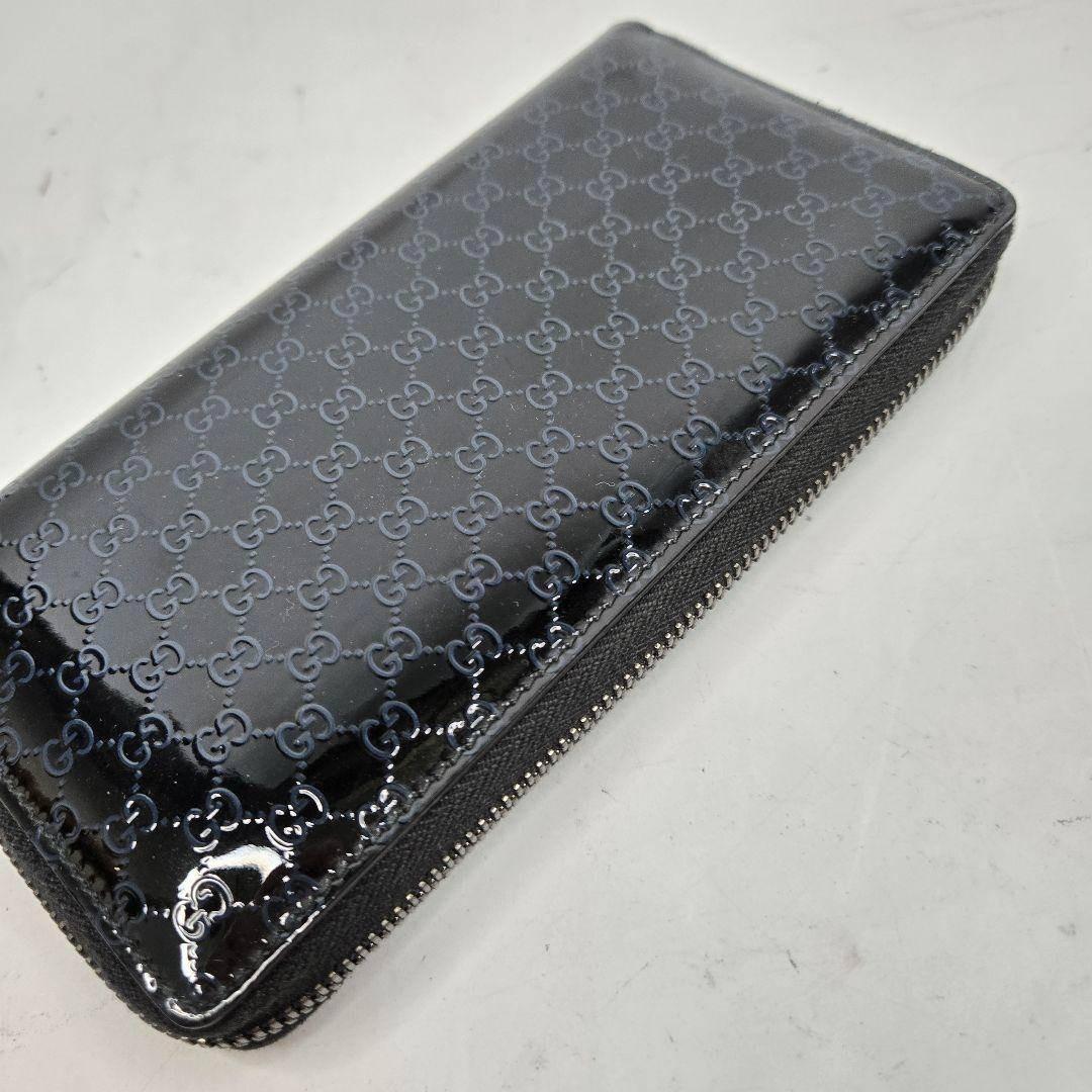 極美品箱つき GUCCI マイクロシマ ラウンドファスナー 長財布