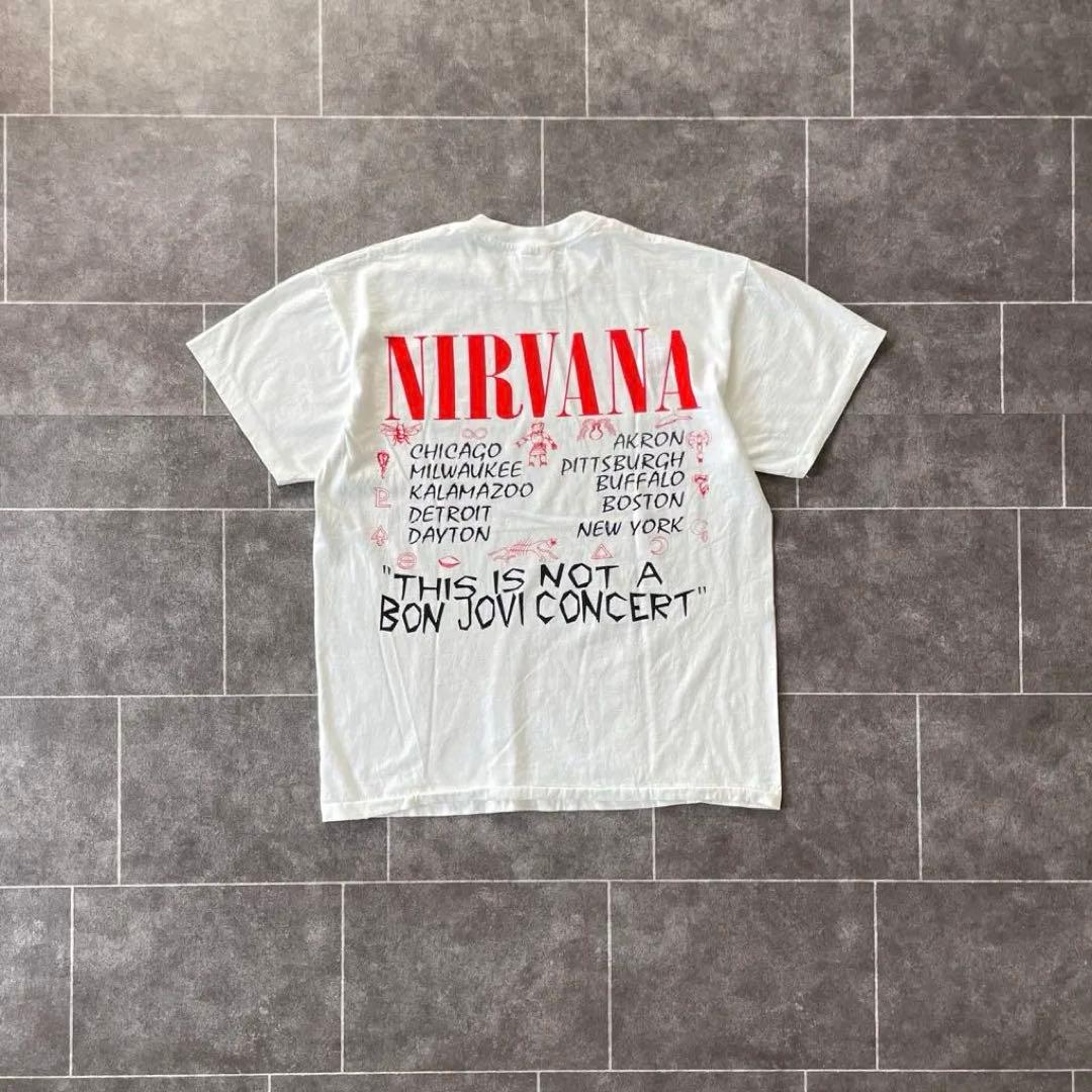 NIRVANA カートコバーン ニルヴァーナ IN UTERO Tシャツ 白 赤