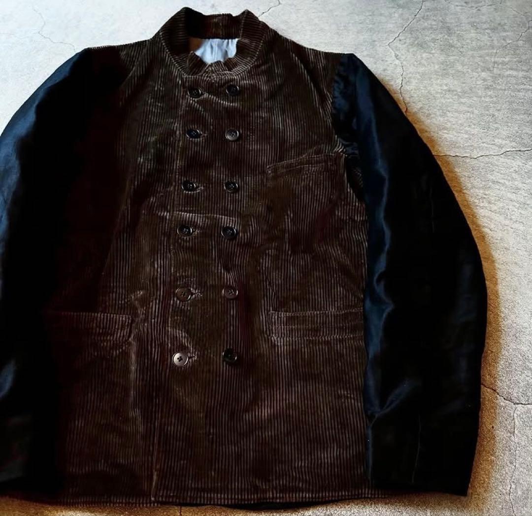 30s〜 french vintage コーデュロイダブルブレストジャケット