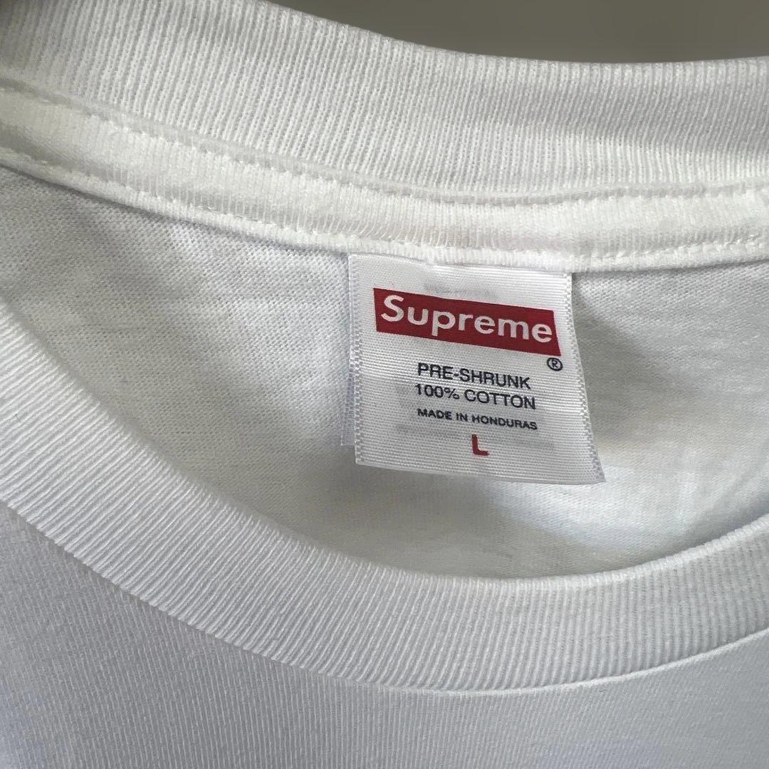 Supreme プリント Tシャツ L ホワイト