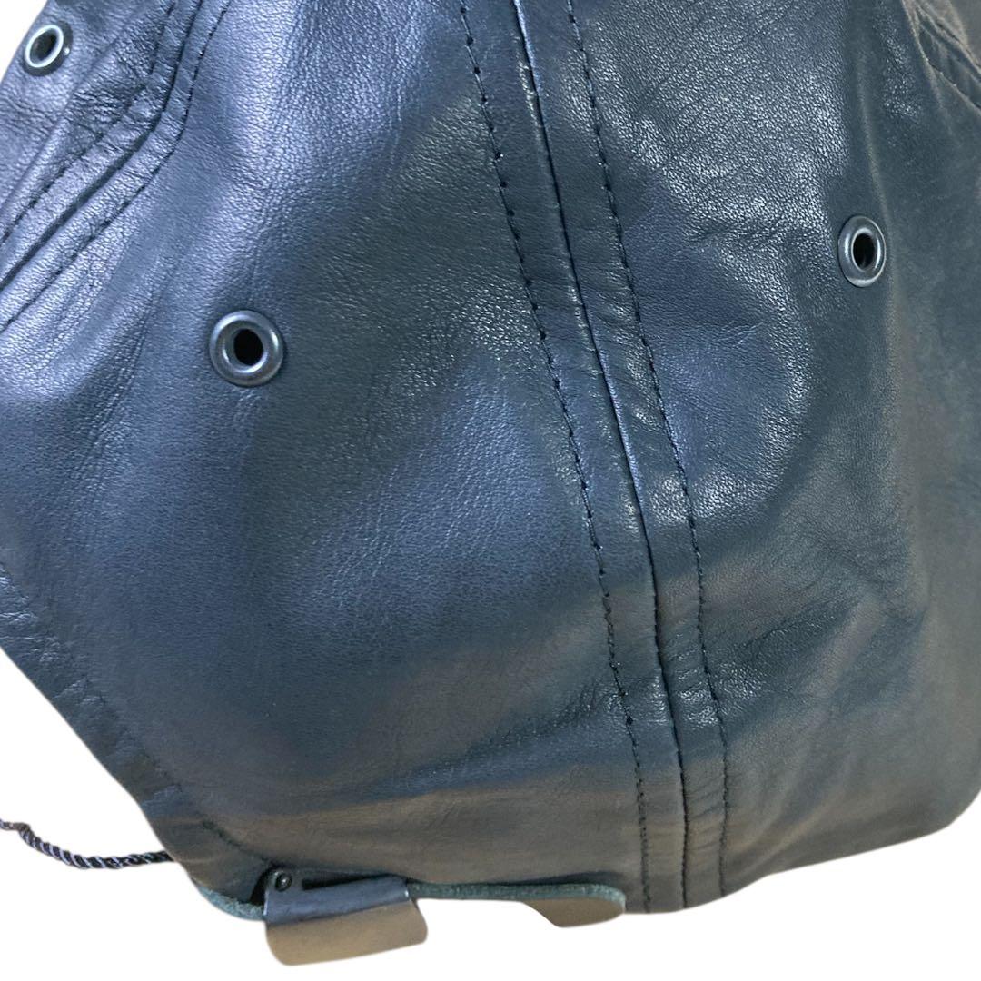 バックラッシュ　レザーキャップ　黒　牛革　未使用品
