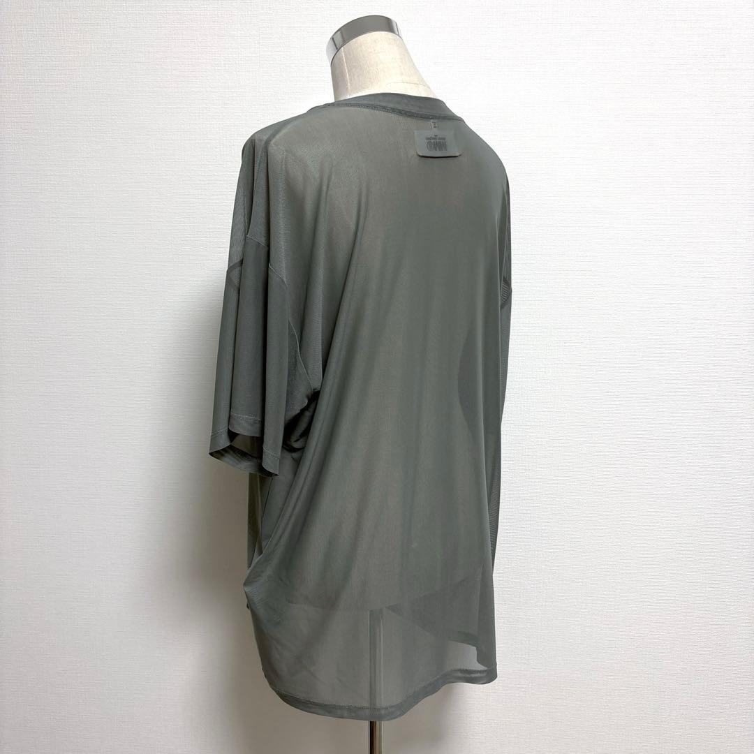 MM6 MaisonMargiela シアー/シースルー メッシュニットTシャツ