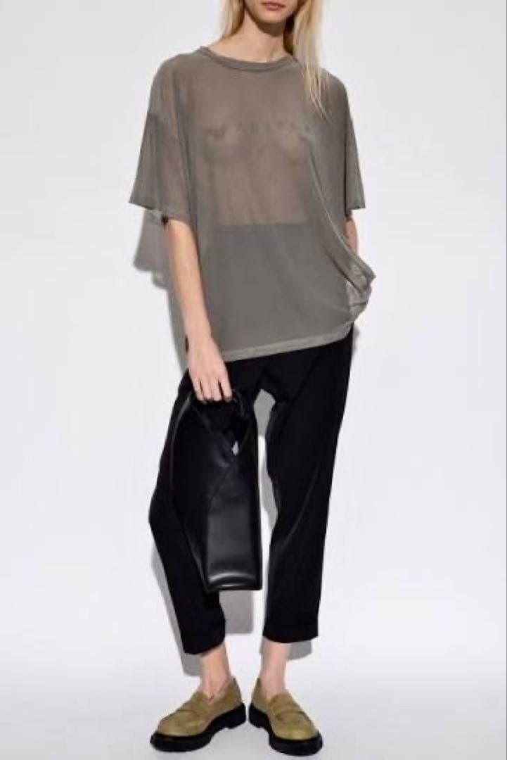 MM6 MaisonMargiela シアー/シースルー メッシュニットTシャツ