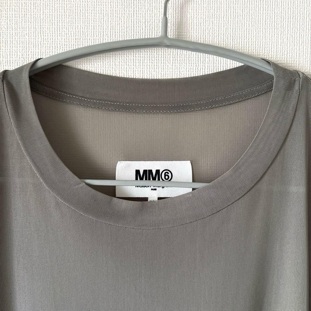 MM6 MaisonMargiela シアー/シースルー メッシュニットTシャツ