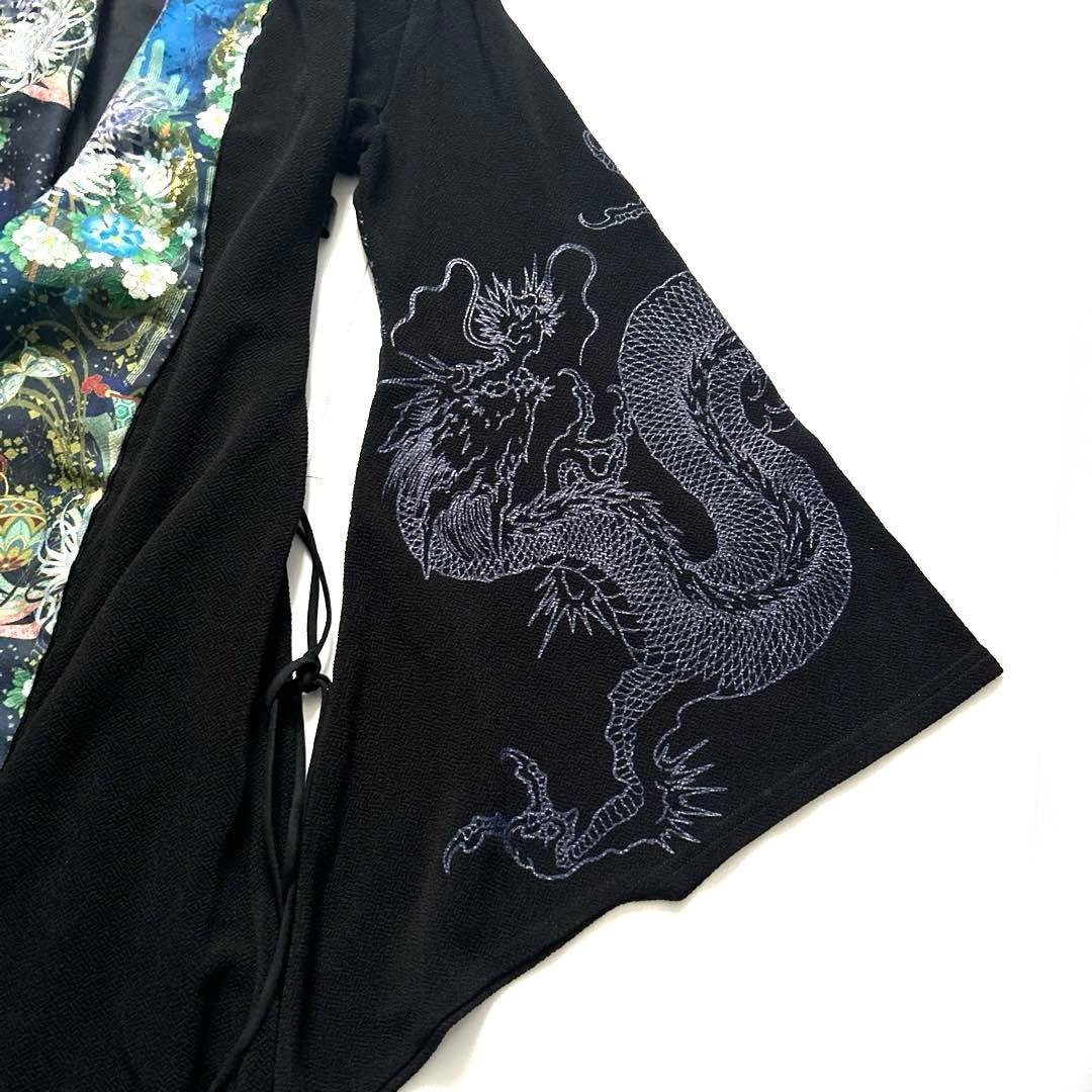 Quite Frash着物ロングカーディガン和柄和風コスプレ花魁フレア袖