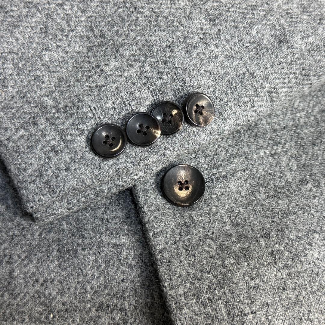 J5232 美品 ラルディーニ アンコンジャケット グレー 48 LARDINI
