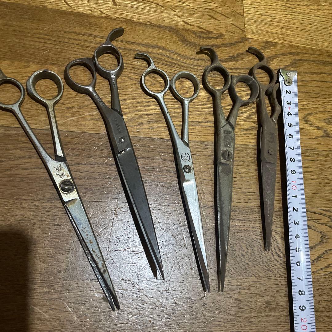 に*く様 【ジャンク】ヴィンテージ・シザー まとめ売り　美容師用シザー 散髪 理