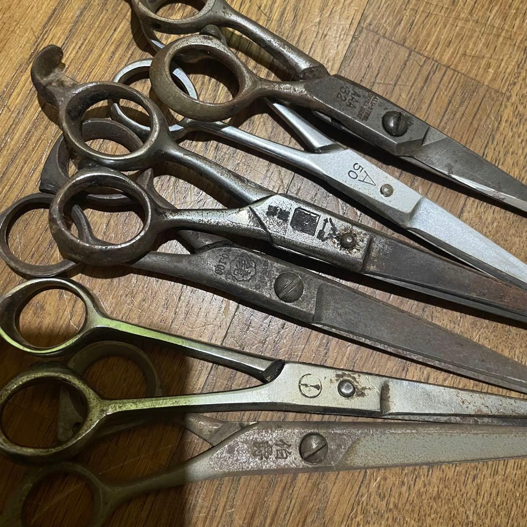 に*く様 【ジャンク】ヴィンテージ・シザー まとめ売り　美容師用シザー 散髪 理