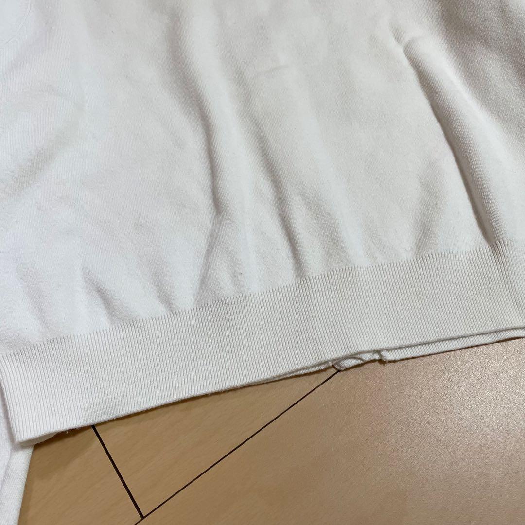 CABaN キャバン コットンカシミヤクルーネックカーディガン ホワイト