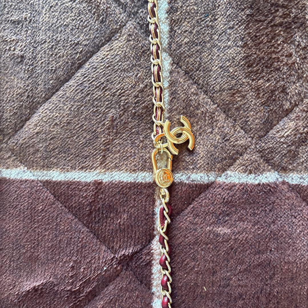 新品❣️ Chanel ノベルティ　ワインレッド 二つ折り財布　財布ショルダー
