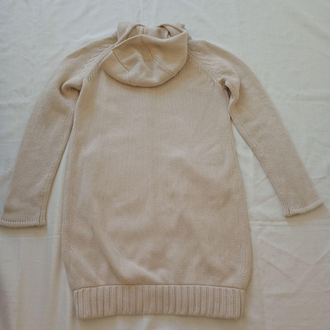 S.MaxMara フード付きベージュロングコート　ニットロングカーデガン