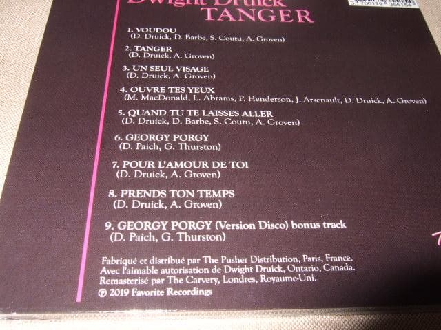 DWIGHT DRUICK,AOR,TOTO,Y PORGYカヴァー