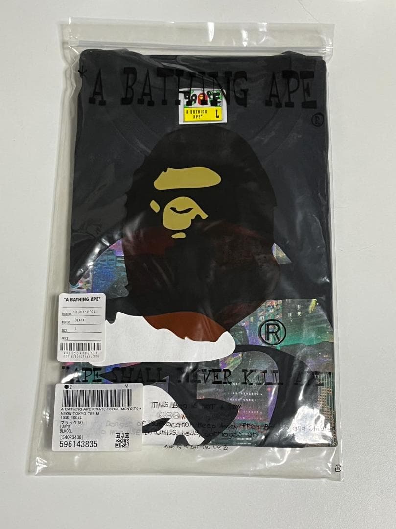 トップス A BATHING APE MEN NEON TOKYO TEE size L
