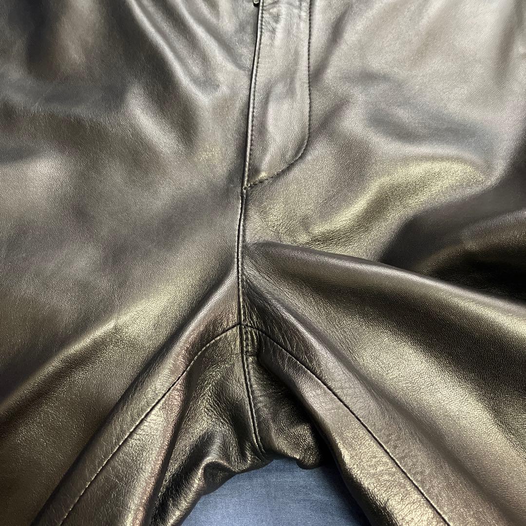 prada 00s レザーストレートパンツ