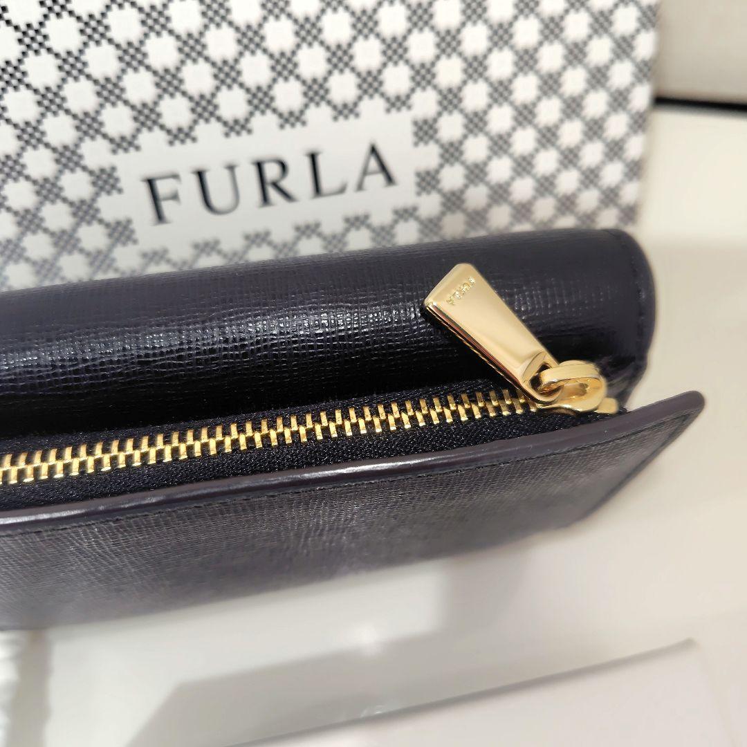 FURLA Babylon フルラバビロン レザー三つ折り財布 ONYXカラー