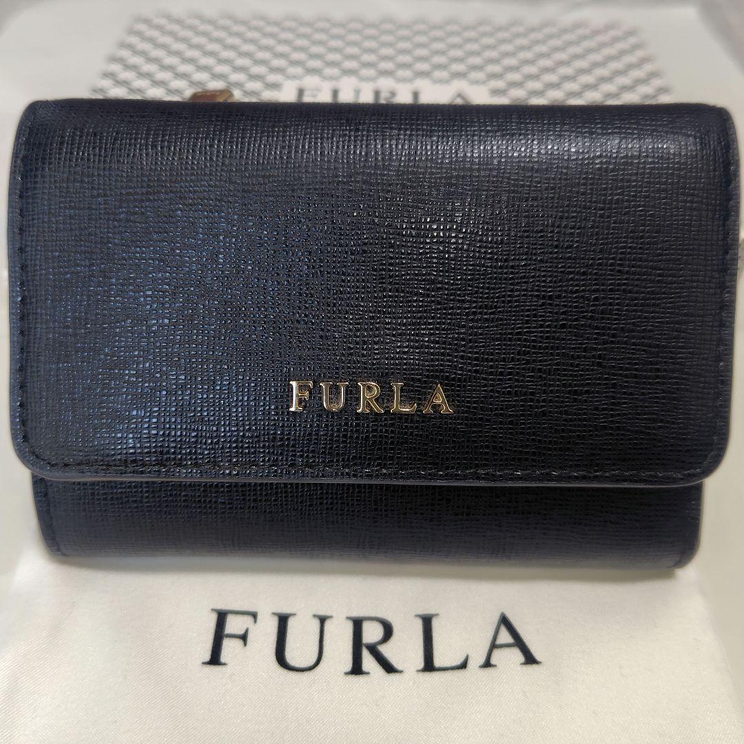 FURLA Babylon フルラバビロン レザー三つ折り財布 ONYXカラー