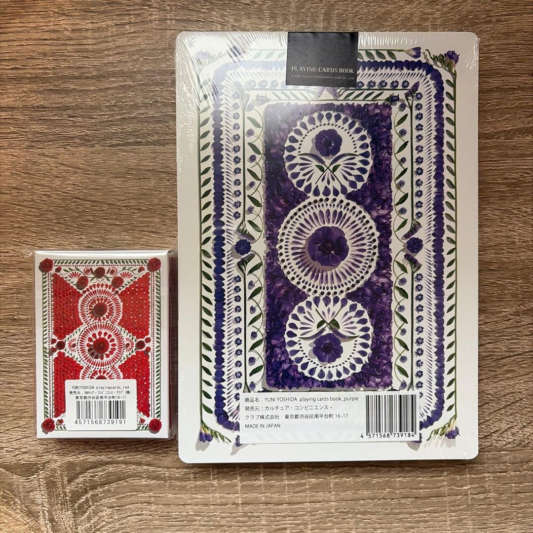 【新品未開封】吉田ユニ トランプ 紫PLAYING CARDS 大　小