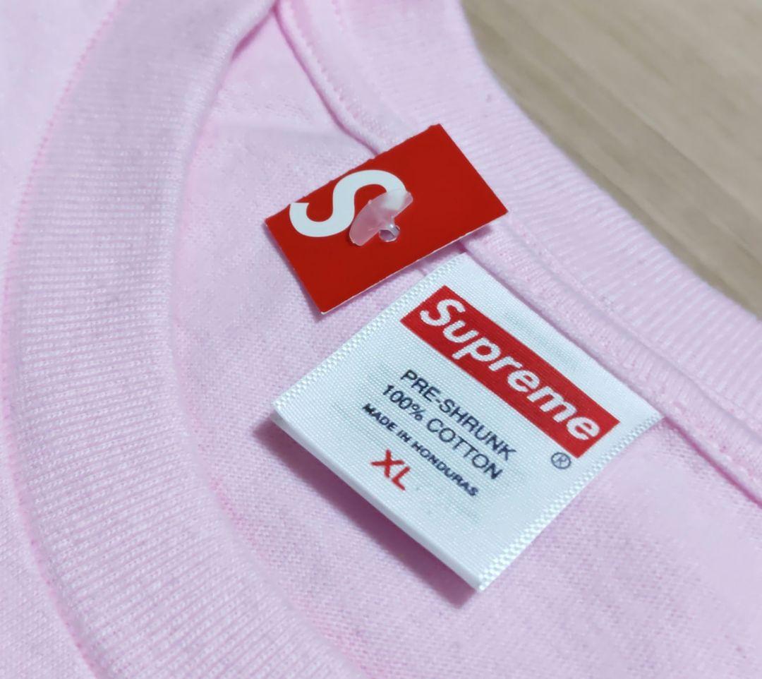 即発送 26SS Supreme Arabic Box Logo Tee ピンク