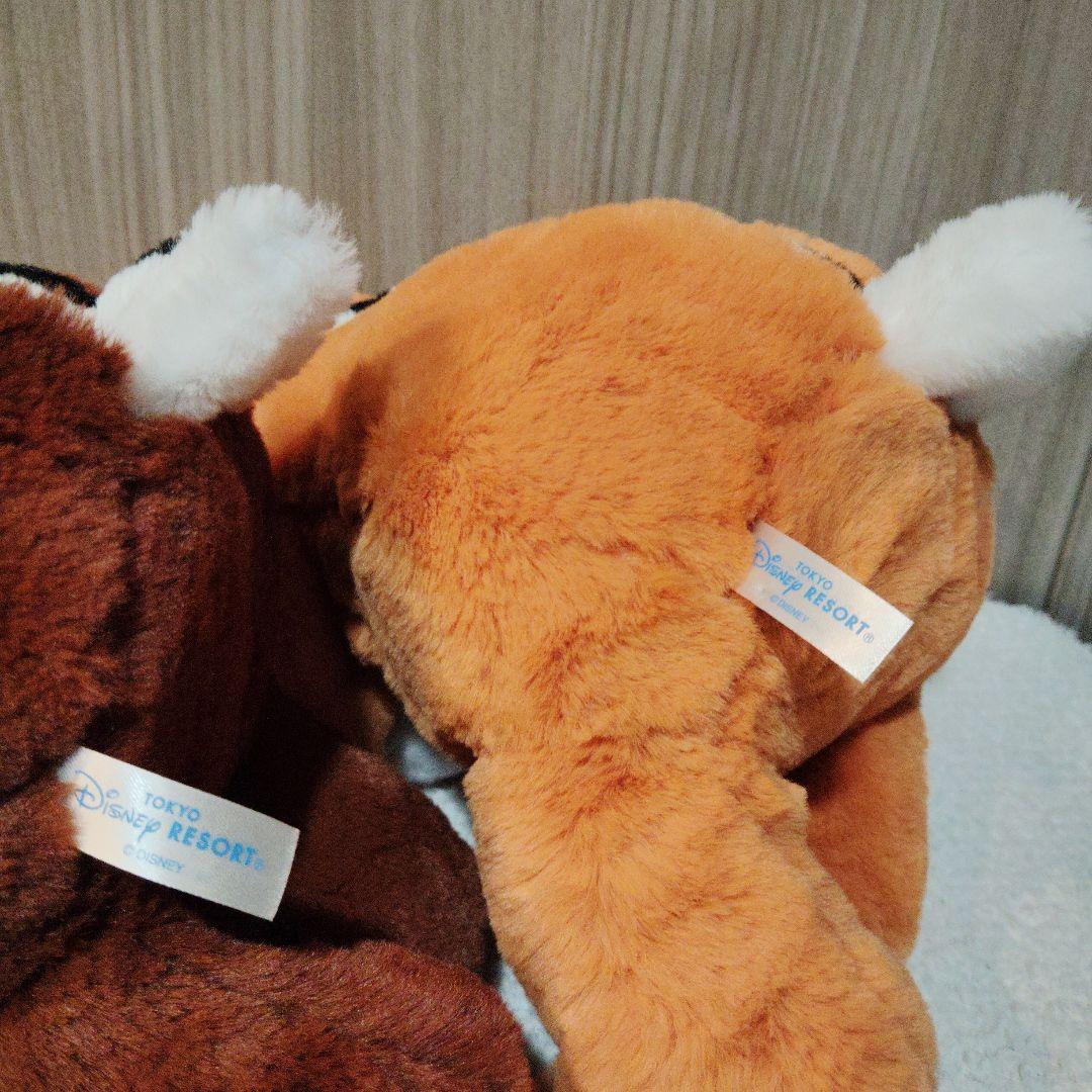 ディズニー　チップとデール　フラッフィープラッシー　ぬいぐるみ　ペア　セット