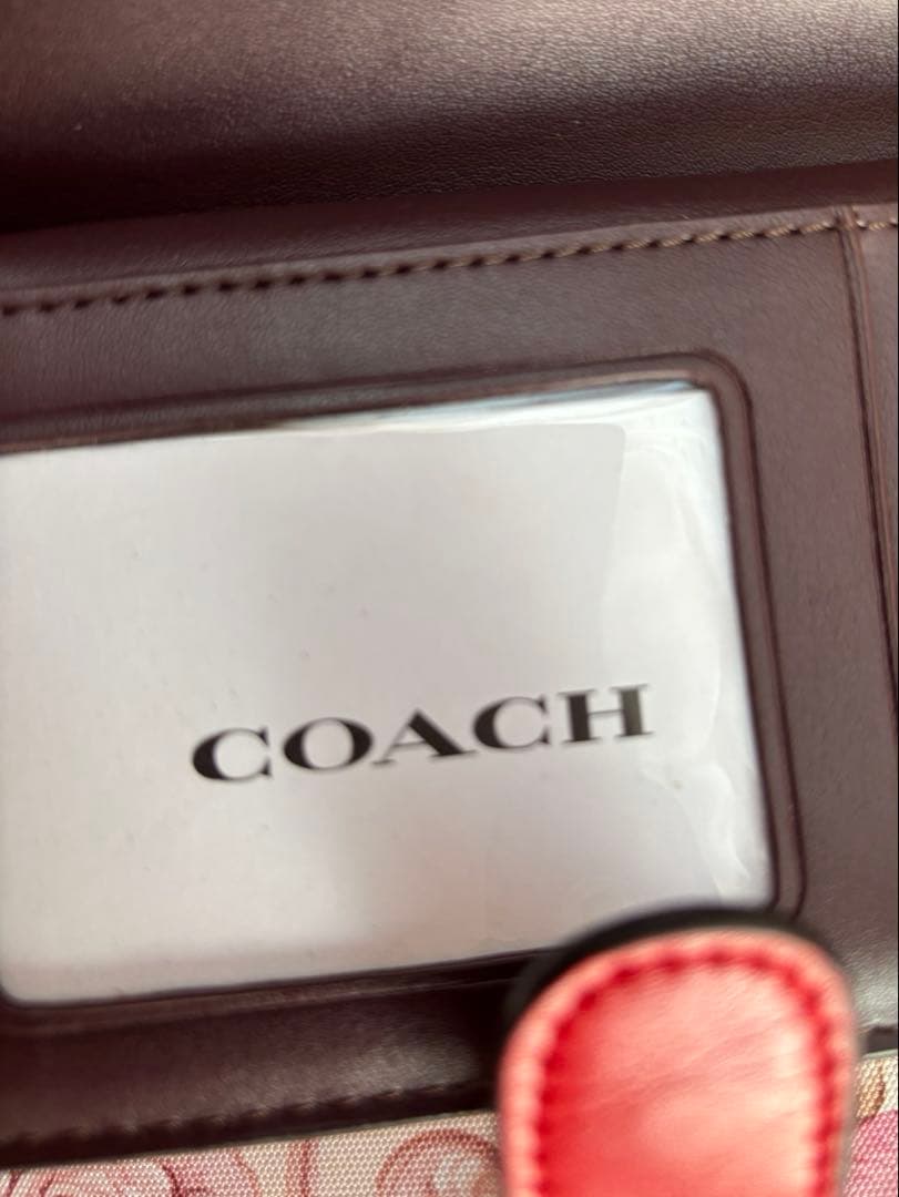 COACH レッド 二つ折り財布